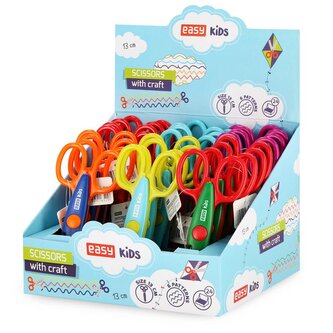 EASY Kids Dětské ozdobné nůžky 13 cm, 24 ks v balení, 6 vzorů/barev