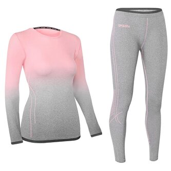 Spokey FLORA SET Dámské termoprádlo, růžovo-šedé, vel. L/XL Spokey FLORA SET Dámské termoprádlo, růžovo-šedé, vel. L/XL