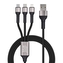 Datový kabel 3v1 BlueStar (TFK-DC-010) USB A na USB C, Micro USB, Lightning, délka 1,2m, barva černá