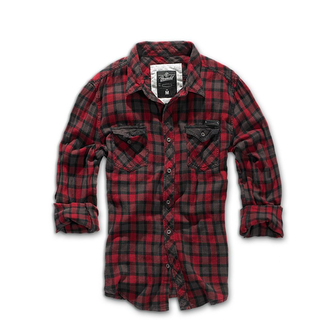 Košile Brandit Checkshirt Duncan - červená, L