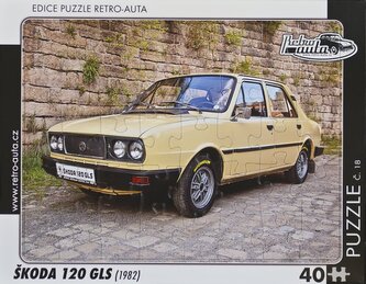 RETRO-AUTA Puzzle č.18 Škoda 120 GLS (1982) 40 dílků