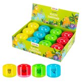 EASY Kids Dvojité plastové ořezávátko se zásobníkem, 12 ks v balení, zvířátka