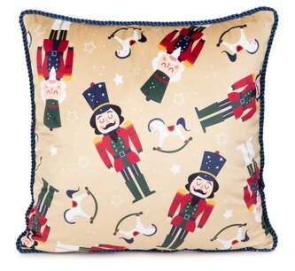 Vánoční polštář | AITONA | s louskáčkem béžová | 45x45 cm | 868134