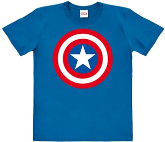 Dětské tričko Marvel: Captain America Shield Logo (140-152 cm) modrá bavlna