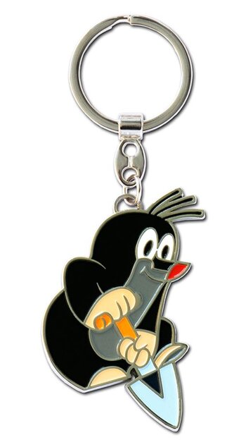 Přívěsek na klíče The Little Mole|Krteček: krtek s lopatou (4 x 6 cm)