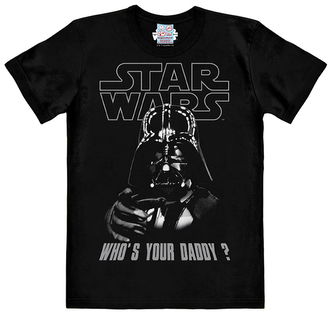 Pánské tričko Star Wars|Hvězdné Války: Darth Vader Who's Your Daddy? (M) černá bavlna