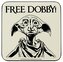 Tácek pod sklenici Harry Potter: Dobby je volný (10 x 10 cm)