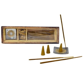 ARÔME Dřevěná dárková sada vonných tyčinek, santalové dřevo