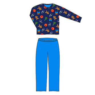 Lonka® Lopping pyžamo dlouhý rukáv vánoce M 1 ks