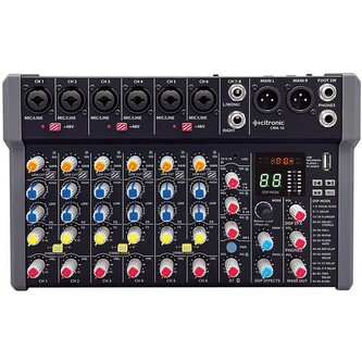 Citronic CMA-10, mixážní pult s DSP FX a BT/USB