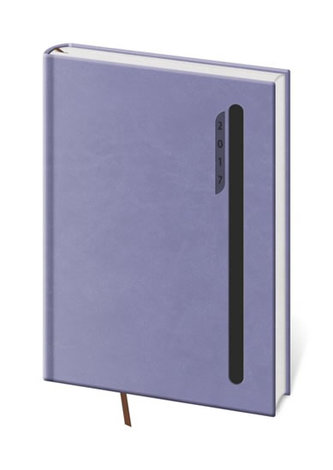 Diář 2017 - Violet/týdenní A5 fialová/černá