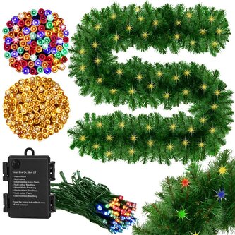 Vánoční řetěz LED Girlanda z větviček extra hustá 2,7m zelená Vánoční řetěz LED Girlanda z větviček extra hustá 2,7m zelená