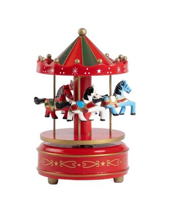 Vánoční dekorace | SONGA | Kolotoč | ČERVENÁ | 11 x 18 cm | 715310