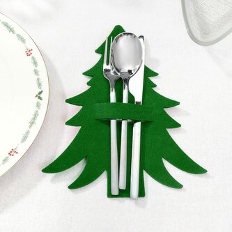 Vánoční prostírání pod příbory LORRE - ZELENÁ 1 ks | 23 cm | 711695