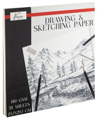 Skicovací papír 29,7 x 29,7cm, 180gms, 30 listů