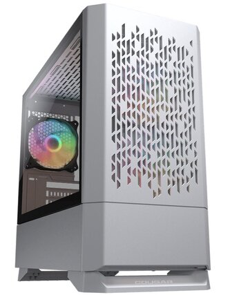 COUGAR PC skříň MG140 Air RGB White Mini Tower Air Vents Front Panel 3 x ARGB Fans 4mm TG Left Panel