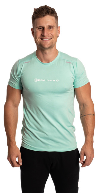 BrainMax pánské fitness triko, zelené