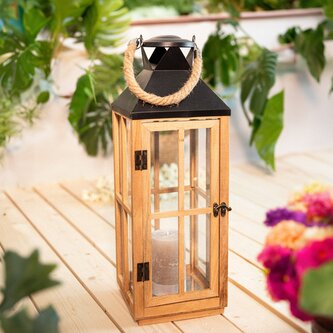 Lucerna | BUREL | dřevěná | 18x18x51 cm | 831893