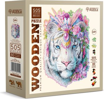 WOODEN CITY Dřevěné puzzle Mystický tygr 505 dílků