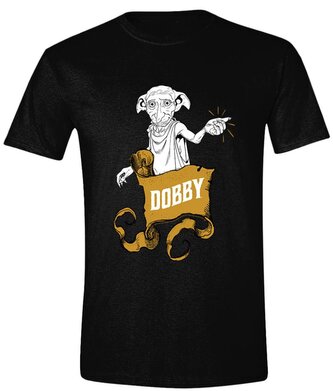 Pánské tričko Harry Potter: Dobby Banner Click (M) černá bavlna
