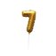 SVÍČKA BALÓNEK "7" 3,7X5,9CM ZÁPICH DO DORTU ZLATÁ
