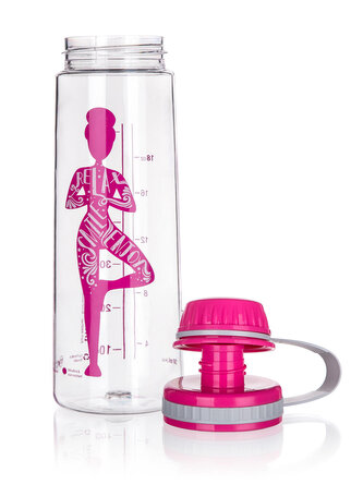láhev na pití 750ml YOGA New tritan RŮŽ