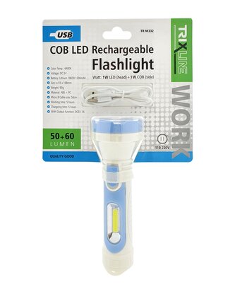 Ruční USB nabíjecí LED svítilna TR M332 TRIXLINE Ruční USB nabíjecí LED svítilna TR M332 TRIXLINE