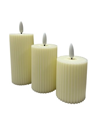 HD-141 LED svíce - vanilka HOME DECOR sada 3ks