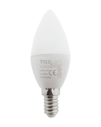 LED žárovka Trixline 6W C35 E14 neutrální bílá 3 PACK LED žárovka Trixline 6W C35 E14 neutrální bílá 3 PACK
