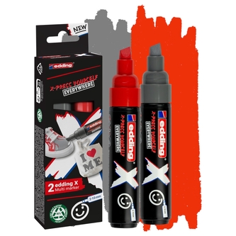 Multimarker X EDDING 6900/2, šedá & červená