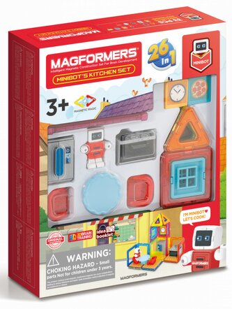 MAGFORMERS MINI robůtek v kuchyni 33 dílků