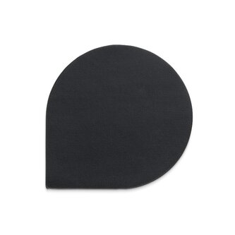 KELA Podtácek EDEL PU kůže sada 4ks světle černá 10,0x10,0x0,17cm KL-12667