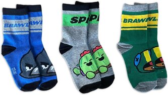 SADA 3 KS PONOŽKY BRAWL STARS - velikost 27-30