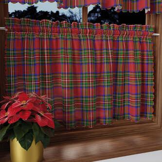 Dekorační krátká vánoční vitrážová záclona do kuchyně SCOTTY 60x100 cm MyBestHome