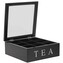 Box na čaje s devíti přihrádkami, barva černá