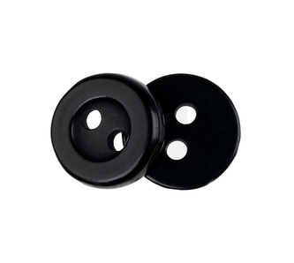 Knoflík - sada 6 ks - černá - prům. 10 mm