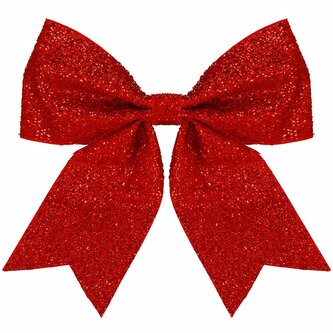 Vánoční mašle 23x21cm červená, vánoční dekorace