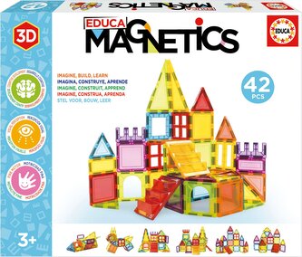 EDUCA Magnetická stavebnice Magnetics 42 díků