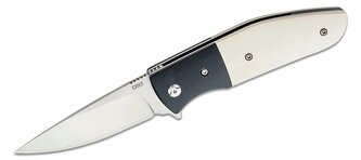 CRKT CR-2867 Curfew™ White vreckový nôž 7,9 cm, biela, micarta, hliník