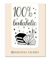 Magnetická záložka - 100% bookaholic