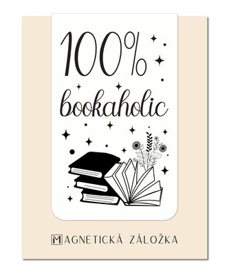 Magnetická záložka - 100% bookaholic