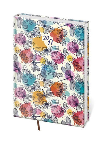 Diář 2017 - Vario/týdenní A5 Butterfly