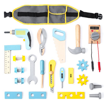 UMU® Dětská sada nářadí 25 ks - Set nářadí pro děti, Dřevěná hračka