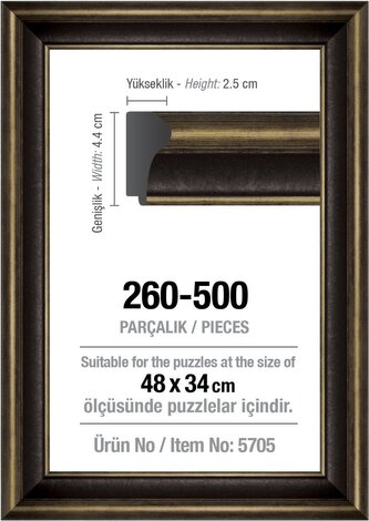 ART PUZZLE Rám na puzzle 48x34cm Black (5705)