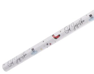 papír dárkový, vánoční, OD JEŽÍŠKA, 2ks, 100x70cm, v roli