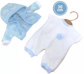 Llorens M30-001 obleček pro panenku miminko velikosti 30 cm