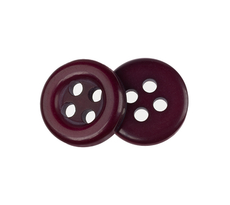 Knoflík - sada 6 ks - bordo - prům. 10 mm