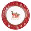 Vánoční dezertní talíř KALVEN | dezertní talíř | červený | 19 cm | 873510