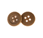 Knoflík - sada 6 ks - dřevo, světle béžové - prům. 15 mm