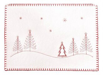 Vánoční prostírání | SOREN | obdélníková bílá | 45x30 cm | 716546